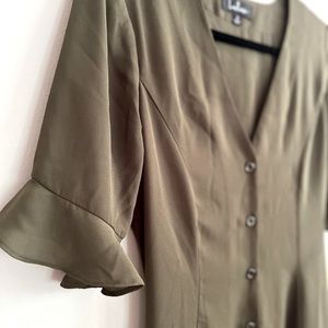 Green Button-Up Dress